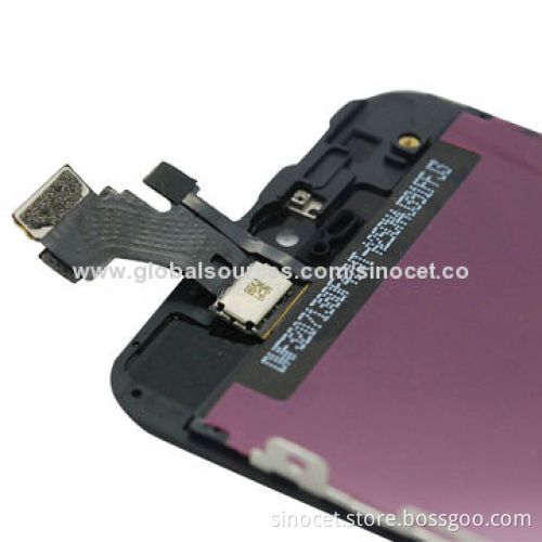 Smartphone LCD screen assembly part for iPhone 5, high copy, with original LCD module